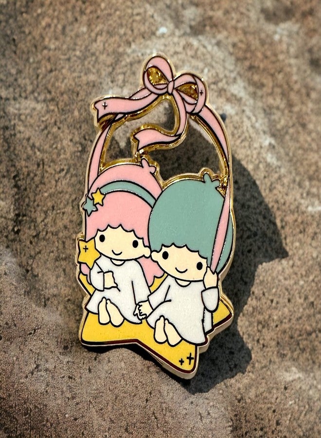 KOZUKI Twin star pin twin star enamel pin twin star pins enamel brooch (STAR) - Image 4